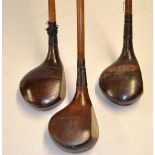 3x socket head woods to incl 2x Mcdermott a striped top driver and spoon plus a Jas Lilleywhite