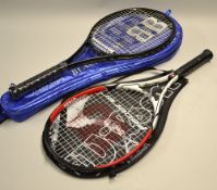 2x Modern Lawn tennis Rackets - unused 'Blackburne Double-Strung 107 Super Mid" 4 5/8' unused