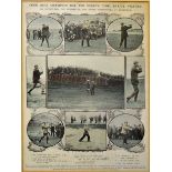 James Braid 4th Open Championship 1908 - a large colour magazine extract titled "Open Golf