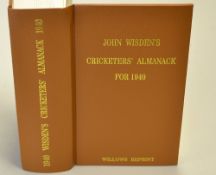 1940 Wisden Cricketers' Almanack - Willows soft back reprint publ'd 1991 in brown gilt cloth