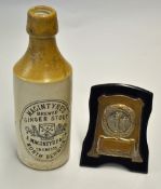 1952 S.P.G.C Trophy Plaque inscribed Edgehill Foursomes 1952 t/w North Berwick Chemists Ginger Stout