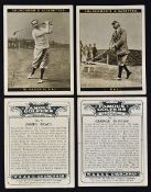 1927 Churchman's Golf Cigarette Cards 'Famous Golfers' large format, real photographs, 12/12, in