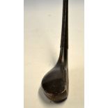 Fine T Dunn very unusual high crown dropped heel dark stained beech wood longnose driver c. 1885 -