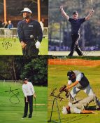 7 overseas major winners signed press photographs to include V.J Singh, Charles Schwartz, Adam