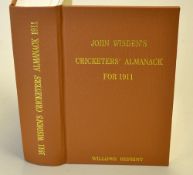 1911Wisden Cricketers' Almanack - Willows soft back reprint publ'd 2001 in brown gilt cloth boards