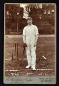 W.R.D Payton (Nottinghamshire County Cricket) signed scarce Hawkins cabinet card - by E Hawkins