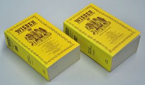 2x Wisden Cricketers Almanacks 1986 and 1987 - cloth backs both appear unread and very clean (VG)