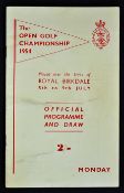 1954 Open Golf Championship programme - played at Royal Birkdale and won Peter Thomson (1st Victory)