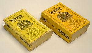 2x Wisden Cricketers' Almanacks 1949 and 1950 - both with original cloth covers, 1949 bowed spine,