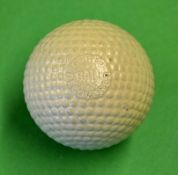 Bramble pattern guttie golf ball - stamped to each pole "Cord Recovered Ball" repainted hence