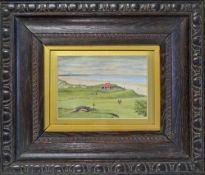 English School c. 1880/90 THE OLD COURSE ST ANDREWS - watercolour signed with monogramme JW -