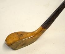 Fine R Forgan & Son St Andrews transitional golden beech scare neck brassie - clearly showing the