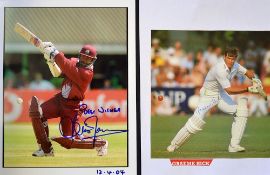 Brian Lara (West Indies and Warwickshire) official signed cricket colour publicity photograph -