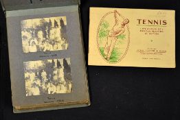 1920's Family and Tennis Photograph album - covering the period from 1921 to 1924 to incl