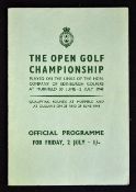 1948 Open Golf Championship programme - played at Muirfield Friday 30th June and won by Henry Cotton