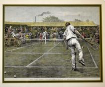 2x Wimbledon Worple Road Lawn Tennis Championship scenes - to incl a large b&w photograph print