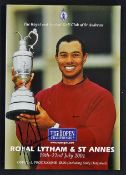 2001 Open Golf Championship programme signed by the 2000 Open Golf Championship winner Tiger Woods -