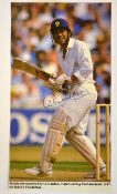Sachin Tendulkar (Yorkshire and India) signed cricket magazine colour photograph - whose career