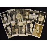 11x various Men and Ladies Wimbledon Tennis player E. Trim real photograph postcards - to incl H.L