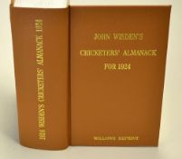 1924 Wisden Cricketers' Almanack - Willows soft back reprint publ'd 2006 in brown gilt cloth