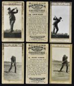 Scarce 1914 Marsuma Golf Cigarette Cards 'Famous Golfers and their strokes', real photographs