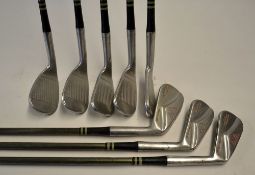 Set of 8x Double Eagle "American Tournament Model" mussel back irons - with green coated colour