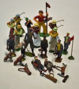 Selection of Cold Painted Lead Golfers consisting of 7x Female golfers, 9x Male golfers and 6x