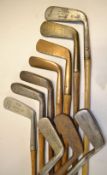 10x assorted putters to incl 3x brass incl a Gem, 2x Gems, Scottie straight blade other makers