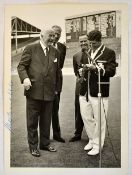 Ken Barrington (Surrey and England) cricket photograph signed by Sir Robert Menzies - from the