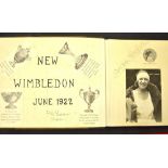 1922 Lawn Tennis Championship at New Wimbledon June 1922 photograph and autographed album - original