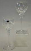 Pair of Hoya Crystal Cut Wine Glasses measuring 7"h and both c/w Wine Glass boxes (2)
