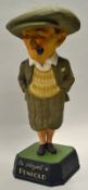 Early Penfold Man papier-mâché advertising golfing figure c.1930 with the gap between the legs and