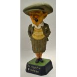 Early Penfold Man papier-mâché advertising golfing figure c.1930 with the gap between the legs and