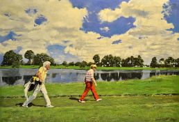 Horn, G (USA Artist) - Jack Nicklaus and caddy Angelo Argea, at The PGA National Golf Tournament ,