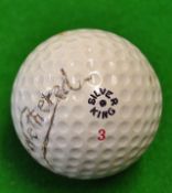 Silver King Black Dot no.3 dimple golf ball signed by Roger Wethered - overall condition (G) Note