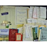 Mixed Golfing Ephemera Selection to include a large selection of scorecards 1970s onwards, 2x