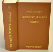 1908 Wisden Cricketers' Almanack - Willows soft back reprint publ'd 2000 in brown gilt cloth