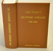 1909 Wisden Cricketers' Almanack - Willows soft back reprint publ'd 2000 in brown gilt cloth