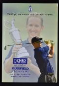 2002 Open Golf Championship programme signed by the winner Ernie Els - played at Muirfield and