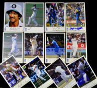 12x Official ECB cricket signed postcards to include Jayasuriya (Sri Lanka) De Silva (Sri Lanka),