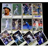 12x Official ECB cricket signed postcards to include Jayasuriya (Sri Lanka) De Silva (Sri Lanka),