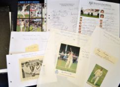 Extensive collection of Worcestershire County Cricket Club players' signatures from 1950's to date -