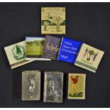 Golf Matchbox Holders to consist of a matchbox holder with embossed golfing figures, and a selection