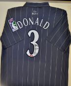 Allan Donald (South Africa) Warwickshire Bears National Cricket League signed shirt - grey and white