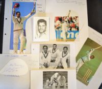 Collection of 31 x West Indian cricket legends autographs from 1947 to date - signed to press