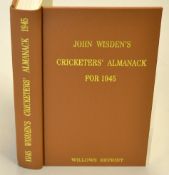 1945 Wisden Cricketers' Almanack - Willows soft back reprint publ'd 2000 in brown gilt cloth