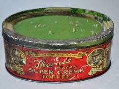 Scarce 1926 AustraliaCricket Tour Souvenir toffee tin - original Thorne's Oval toffee tin