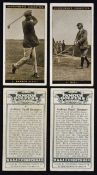 1927 Churchman's Golf Cigarette Cards 'Famous Golfers' real photographs, 50/50, includes Jones,