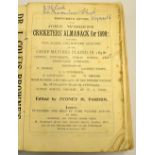 1899 Wisden Cricketers' Almanack - 36th edition with the original paper wrappers missing, now