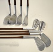 Set of 8x Wilson Off Set flanged sole irons - model RL 500 and fitted with GTI True Temper shafts